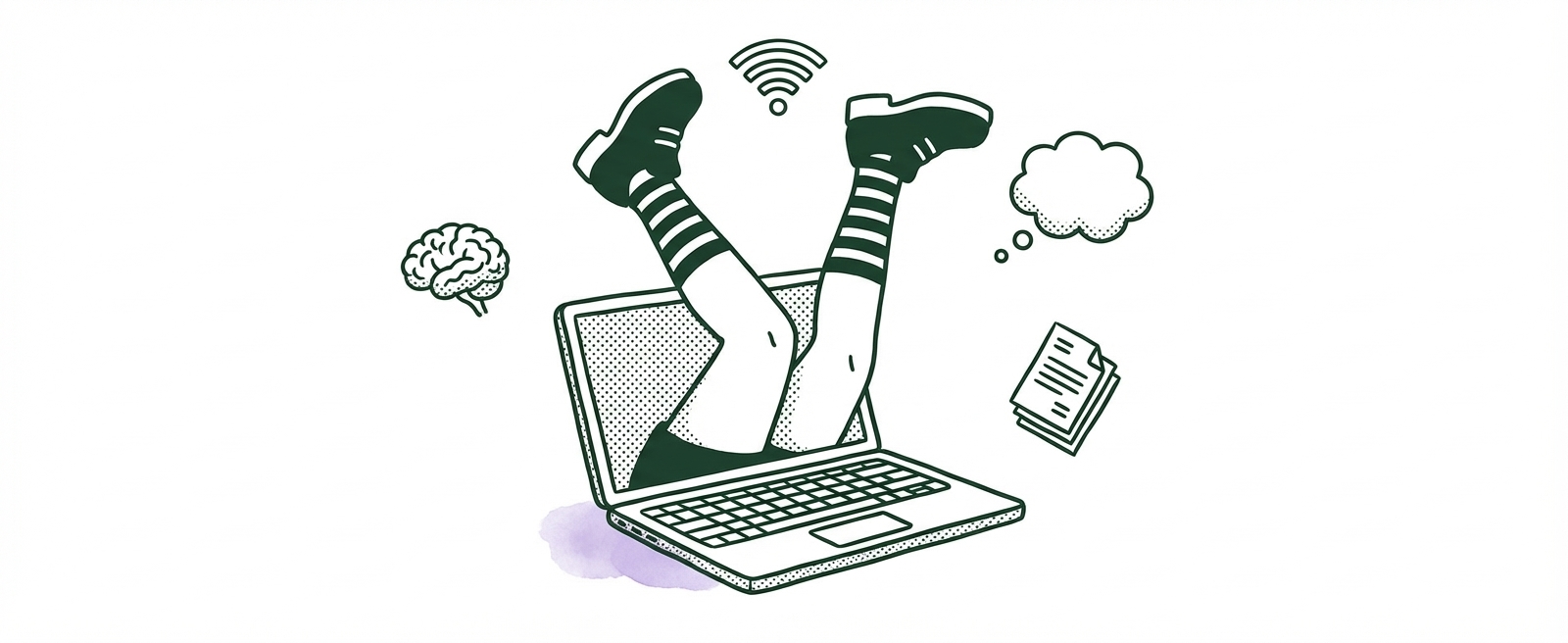 AI Addict - editorial illustration