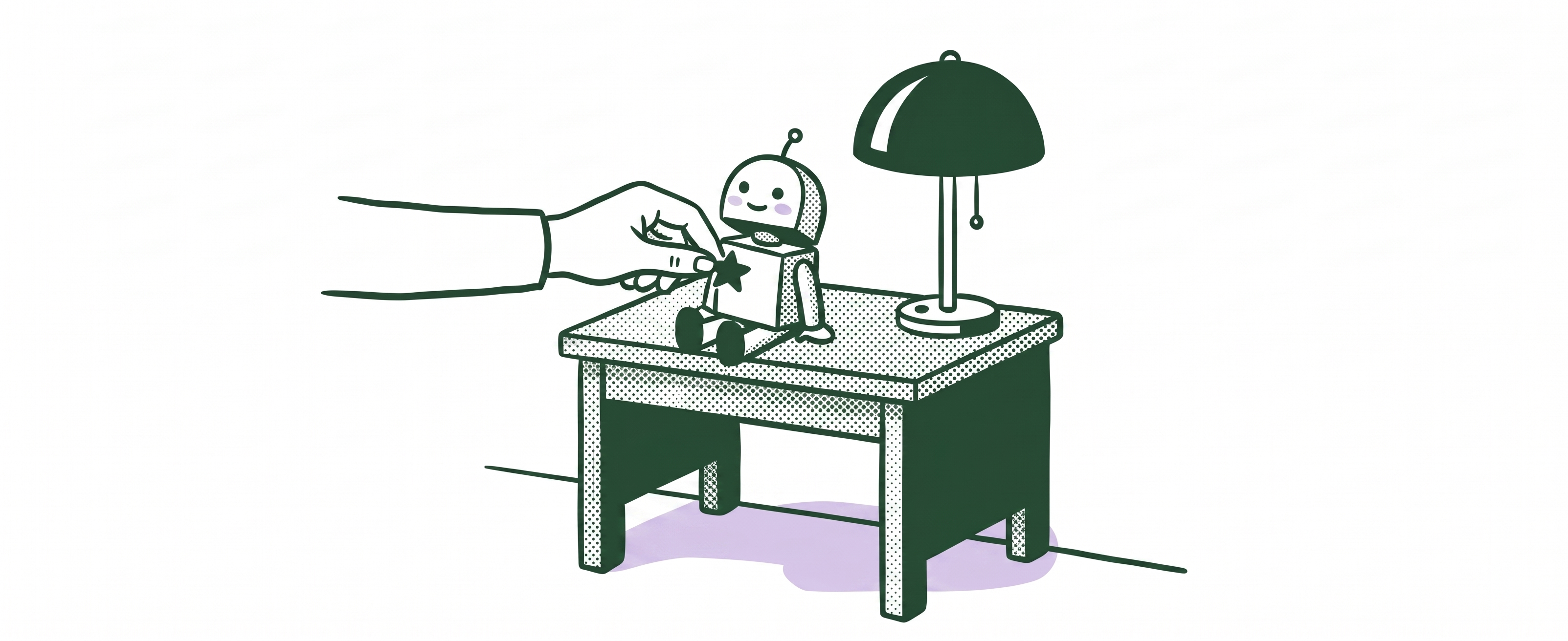 How AI Earns a Promotion - editorial illustration